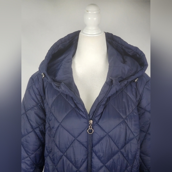 Weatherproof Hooded Diamond Quilted Ladies Coat Jacket Size XLARGE Parka Puffer - Picture 4 of 14